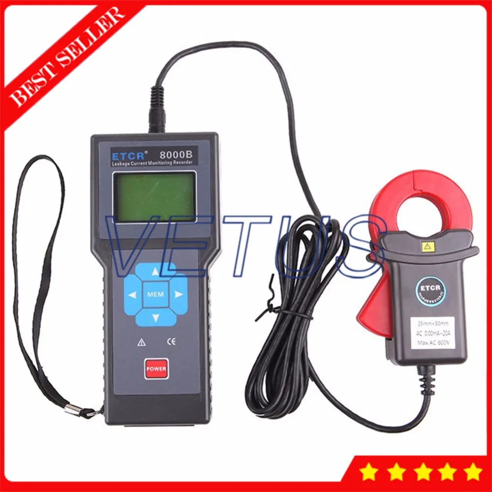 

ETCR8000B Online monitor digital ammeter with 0.01mA Resolution AC Leakage Current Clamp Meter Tester repairing electrical lines