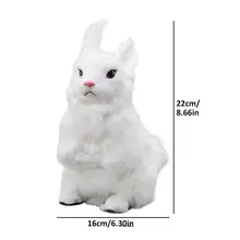 Милое животное Пасхальный кролик Моделирование Пушистый приседающий реалистичный кролик рождественские подарки на день рождения украшения для дома и сада украшения