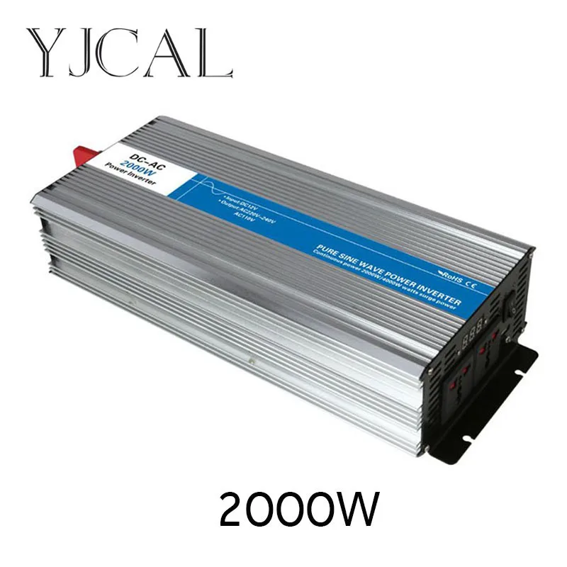 Modified Sine Wave Inverter 2000W Watt DC 12V To AC 220V Home Power Converter Frequency Converter Voltage Electric Power Supply mkm2000 242g c modified sine wave professional dc ac 2000 watt power inverter 24v to 220v electrical inverters with charger