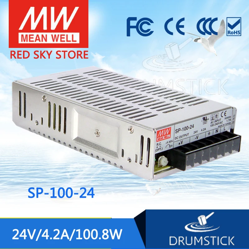 

MEAN WELL SP-100-24 24V 4.2A meanwell SP-100 24V 100.8W Single Output with PFC Function Power Supply