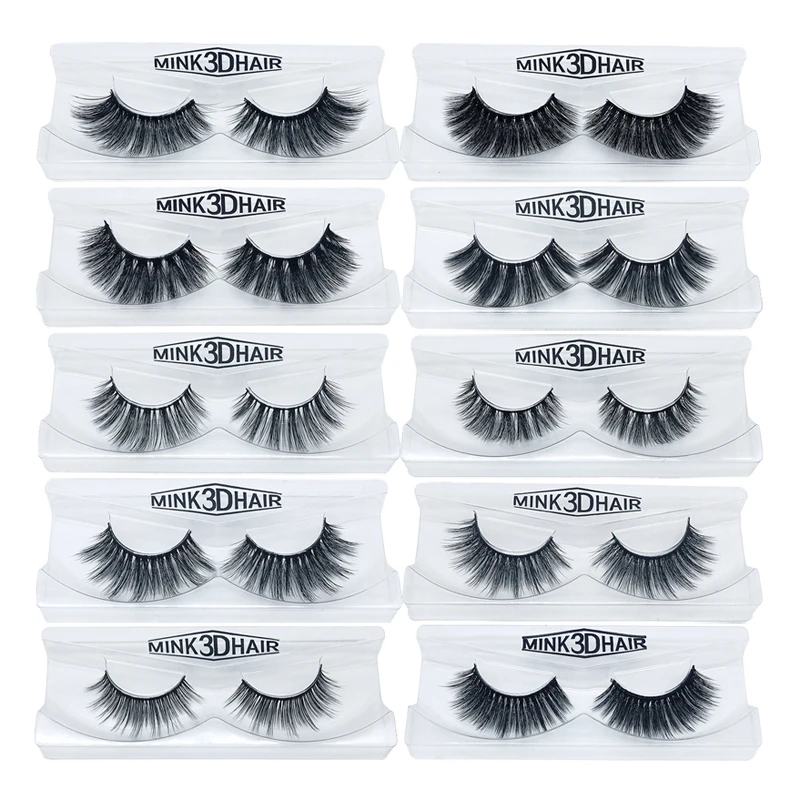 Mink Eyelashes 3D Mink Lashes Natural Long HandMade Full Strip Lashes Cruelty Free Korean Mink Lashes 11 Style False Eyelashes