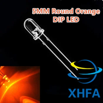 

1000pcs led 5mm amber orange 5mm Orange/Amber Round Super bright light-emitting diode High Quality LED free shipping