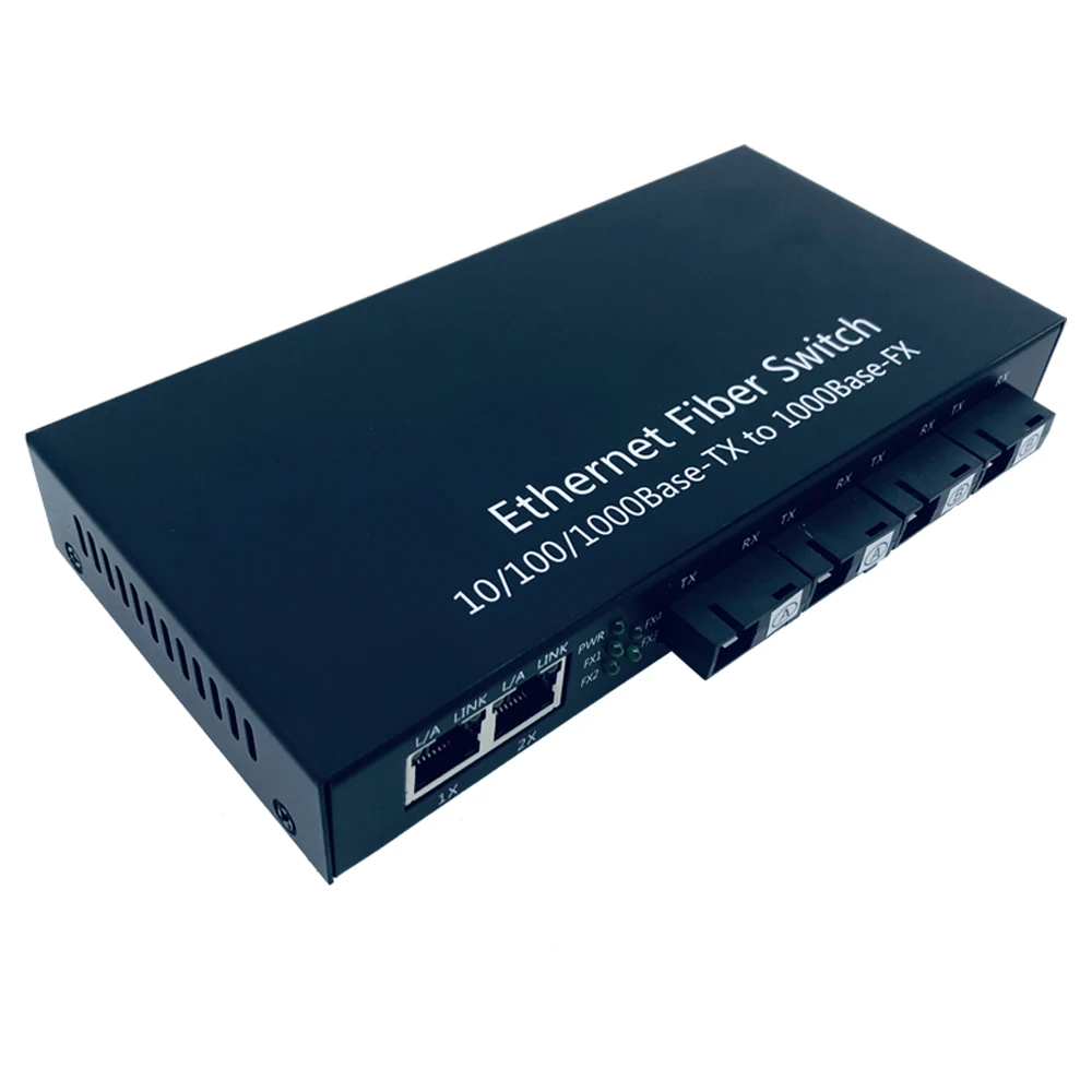 Промышленный гигабитный Ethernet коммутатор 4 порта 1,25G волокно и 2 RJ45 двунаправленный пассивный волоконно-оптический медиа конвертер плата PCB