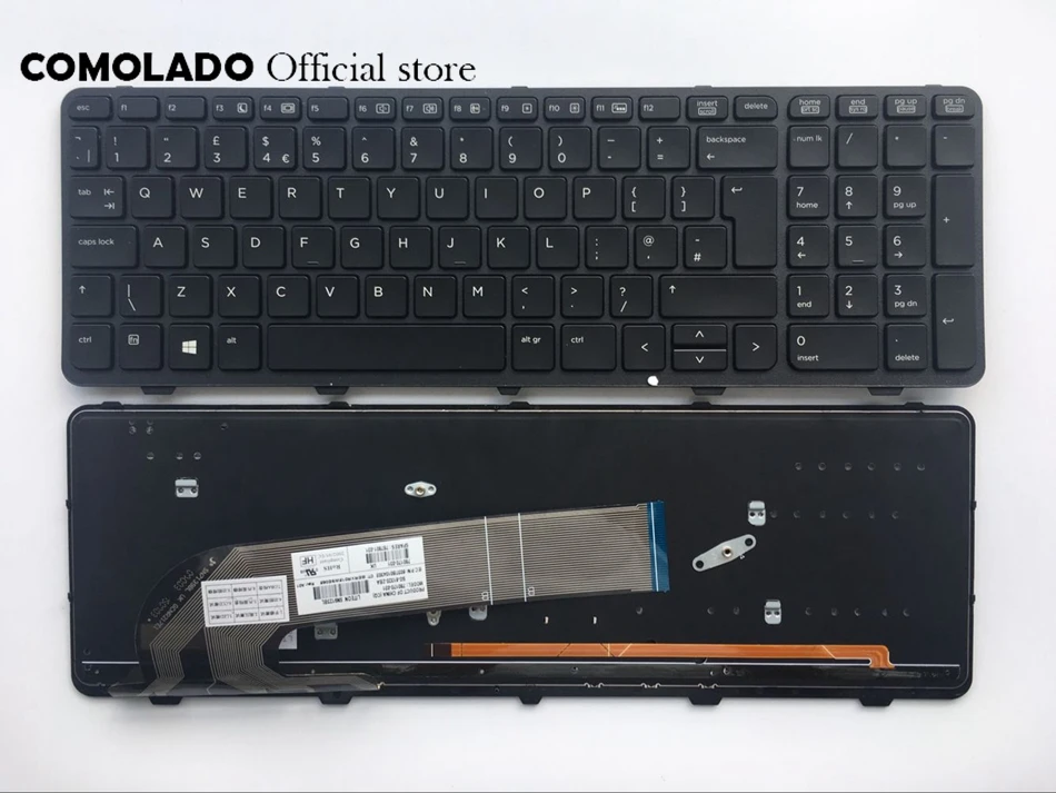 Британская клавиатура для HP ProBook 450 G0 G1 G2 455 с подсветкой британская раскладка