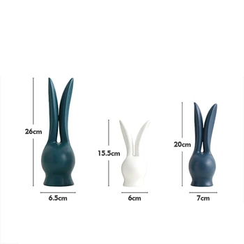 

Nordic Abstract rabbit ornaments creative ceramics modern simple living room TV cabinet office decoration