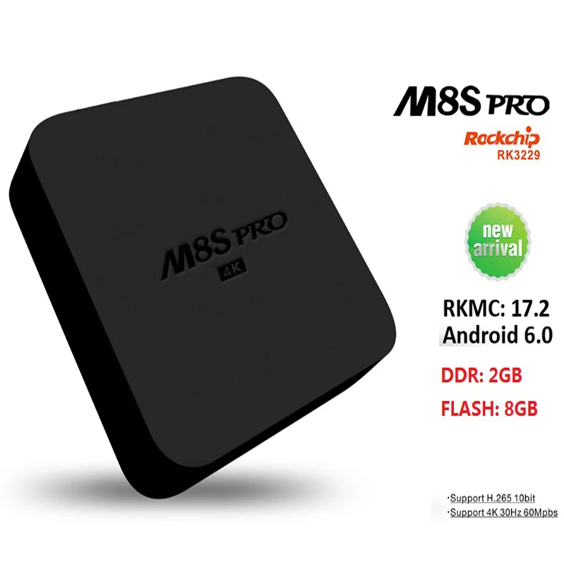 Hot selling M8S PRO Android 6 0 4K Smart TV Box RK3229 2G Ram 8G Rom