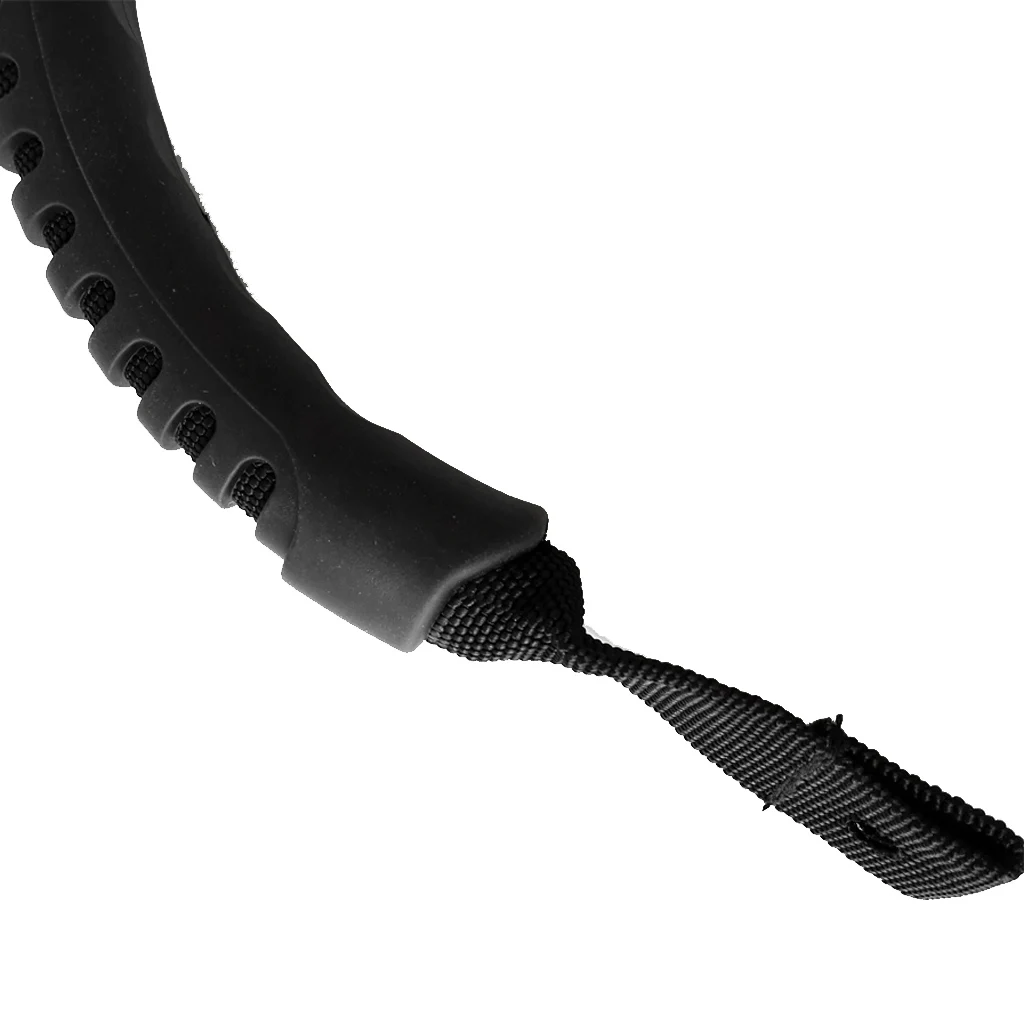 2 Pieces Rubber Kayak Side Paddle Handles Mount Carry Handle Webbing Hand Fittings Rowing Boats Accessory Black