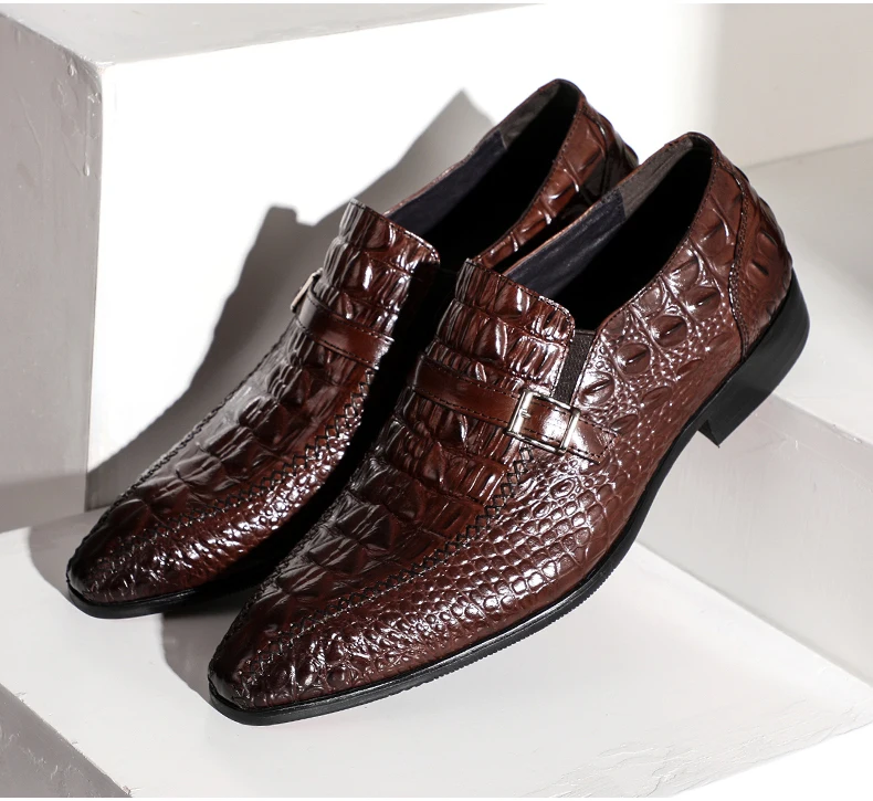 Men's Casual Shoes Handmade Men Shoes Leather Formal Dress Wedding Shoes Genuine Leather Shoes Men Loafer Moccasins Big Size 46 (5)