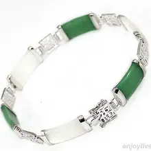 Зеленый белый нефритовый браслет на удачу с белой застежкой ААА Стиль Fine jewe Noble натуральный нефрит