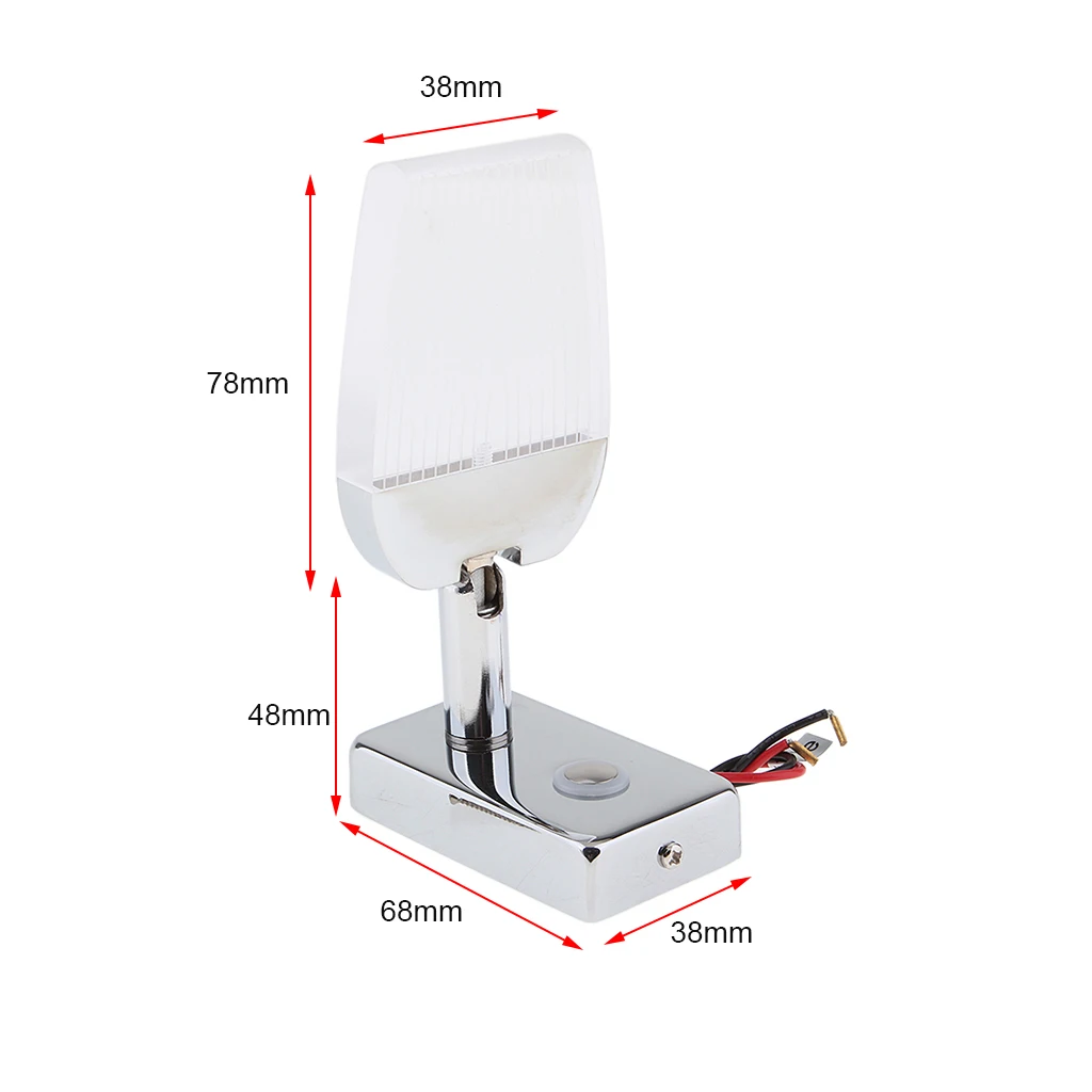 

Genuine Marine Boat Yacht RV Touch Adjustment Switch 360 Degree Rotation LED Reading Light Wall Lamp 12/24V 3W USB Charging