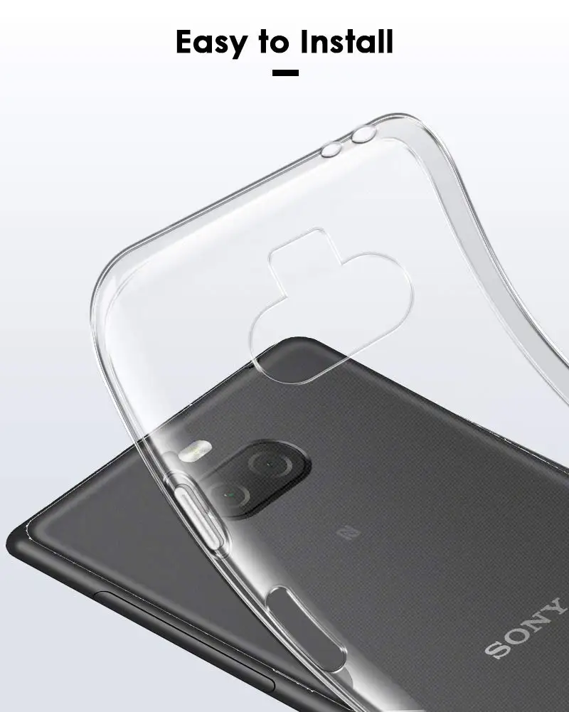 Ультратонкий прозрачный силиконовый мягкий защитный чехол из ТПУ для Sony Xperia 1 10