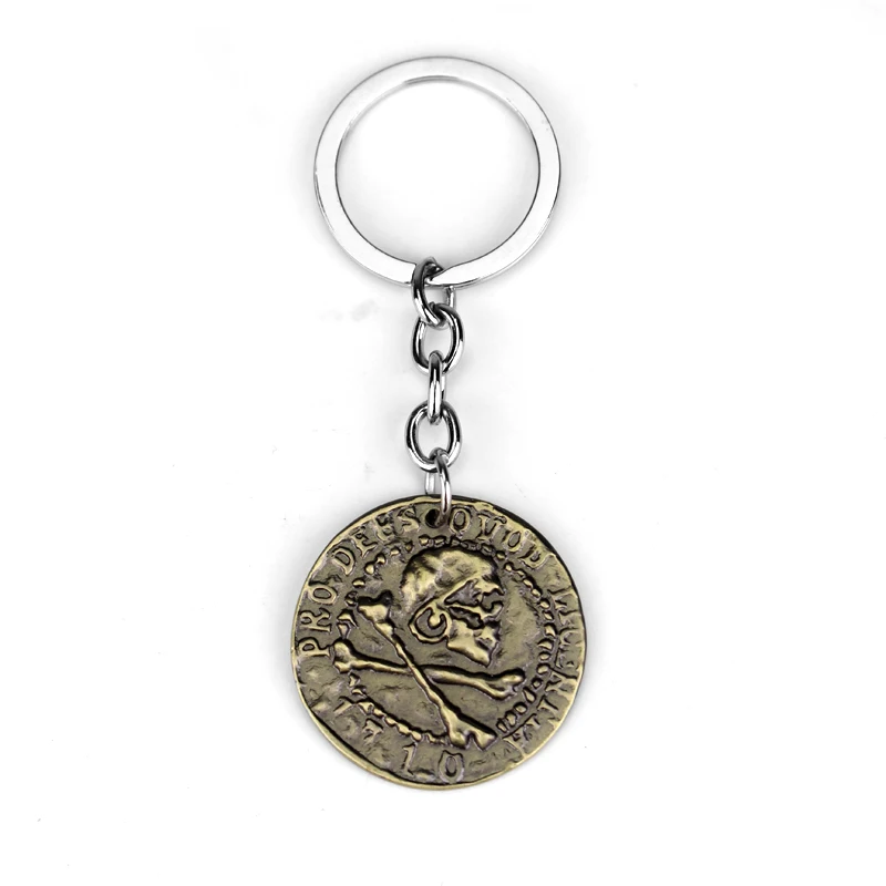 MQCHUN Unisex Anime Games Uncharted 4 A Thiefs End Drake Ancient Coins Corsair Skull Keychain Vintage Key Chain Jewelry MQCHUN Unisex Anime Games Uncharted 4 A Thiefs End Drake Ancient Coins Corsair Skull Keychain Vintage Key Chain Jewelry