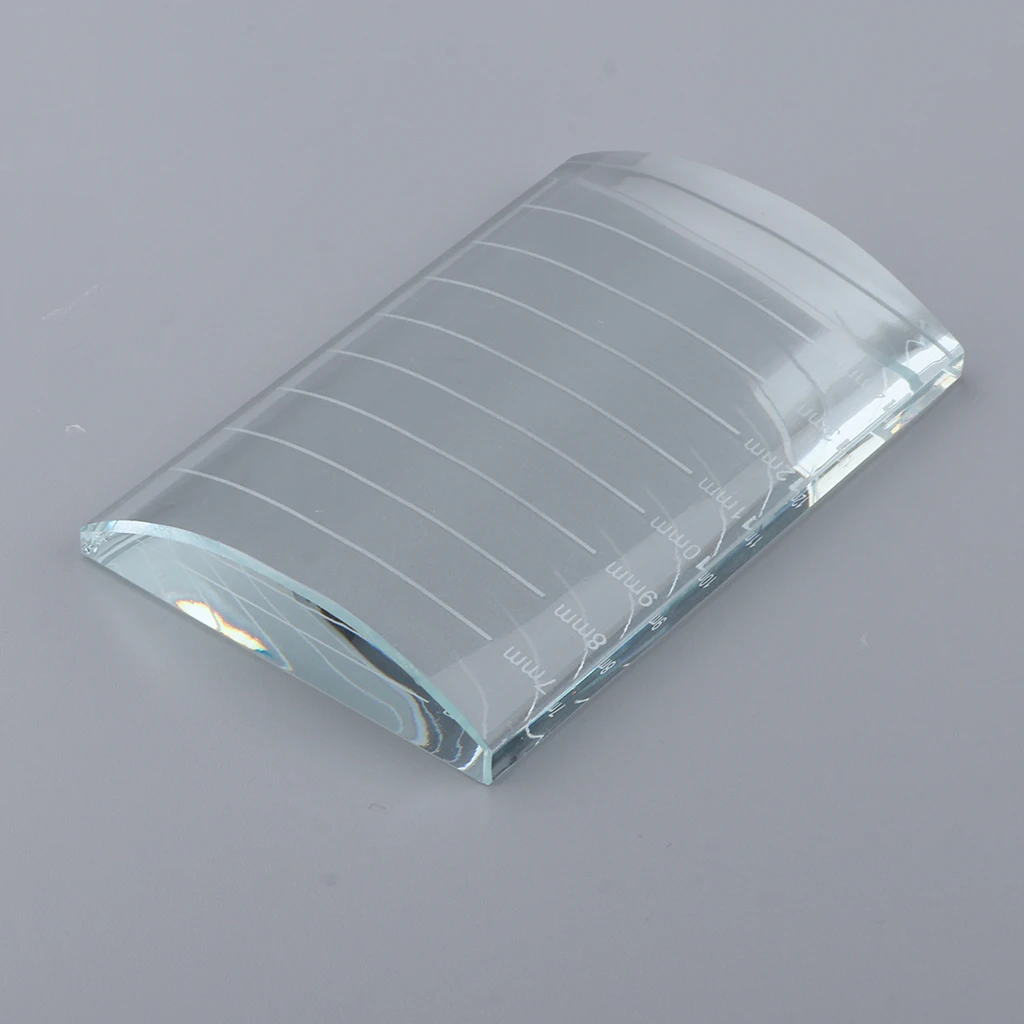Eyelash Extension Crystal Glass Eye Lash Stand Pallet Holder/Lash Tray Strip Board,8x5x1.1 cm