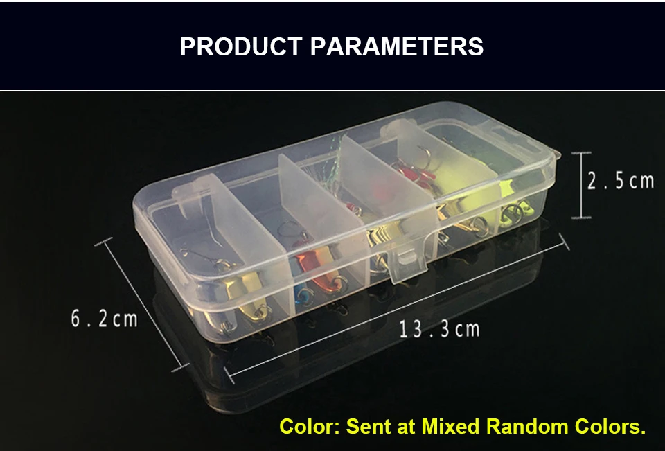 Ходить рыбы 10 шт./кор. металлическая блесна, приманка, рыболовная приманка в Пластик ящик для рыболовных снастей вертушечная наживка блесна приманка дергающаяся Рыбная аксессуары