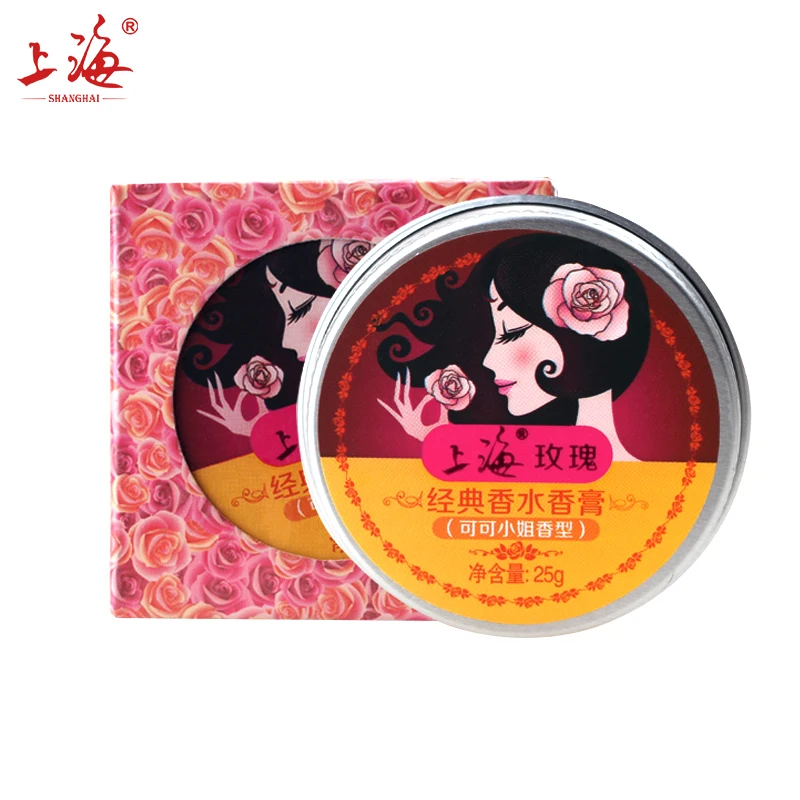 

SHANGHAI Miss cocoa flavor female perfume rose Ointment solid perfume moist soothing skin Care perfumes and fragrances for women