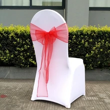 Банкет лента на стул из органзы 18*275 распускалась, чехлы для стульев 100 шт./лот