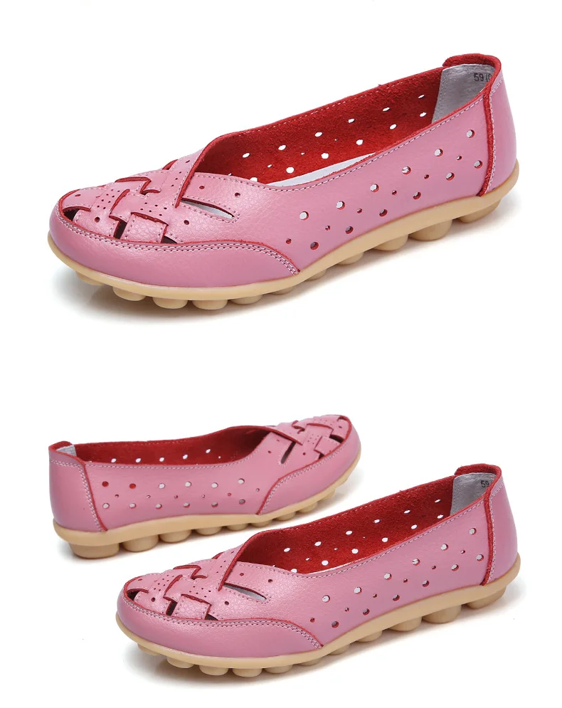 Г. Летняя женская повседневная обувь женская обувь из натуральной кожи на плоской подошве, женские лоферы без шнуровки, женские водонепроницаемые Мокасины большой размер 35-44, 8 цветов