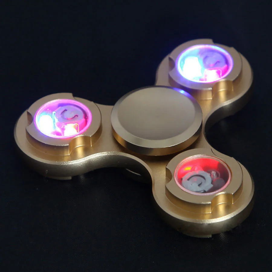 

Led Light Finger Spinner Fidget Aluminum EDC Hand Spinner For Autism and ADHD Anxiety Stress Relief Focus Toys Gift