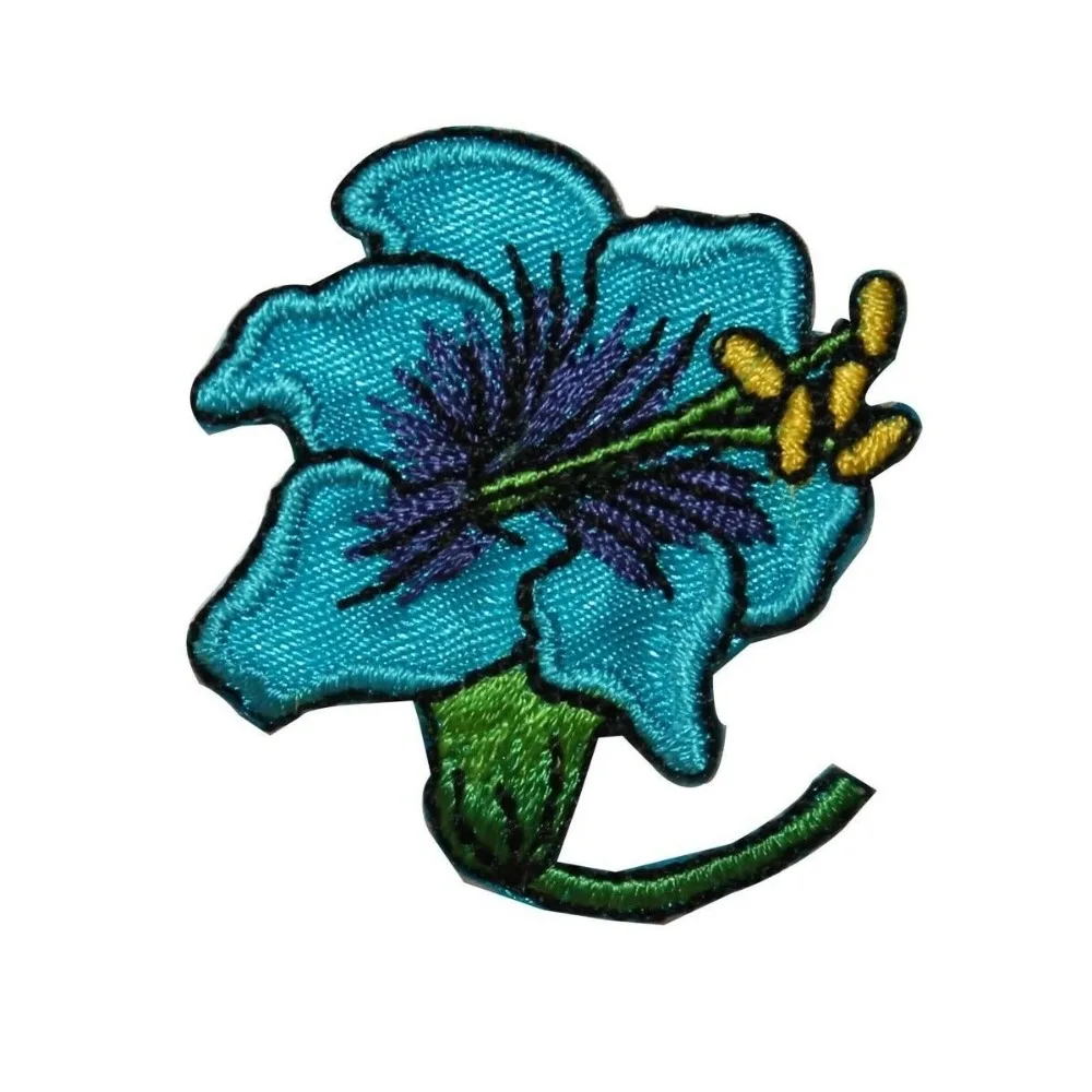 

Custom embroidered Patches Flower decorative iron on badge emblem applique can be customized for promotional giveaway gifts