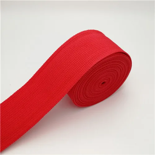 50 мм(" в ширину) тесьма 5 ярдов полипропилен для ручных сумок швейная лента тесьма обвязка плетеный ремень, ремень для рюкзака - Цвет: Red