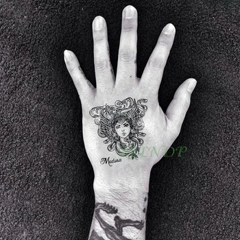 

Waterproof Temporary Tattoo Sticker Greece Medusa Fake Tatto Flash Tatoo Tatouage hand foot arm belly For Men Women girl