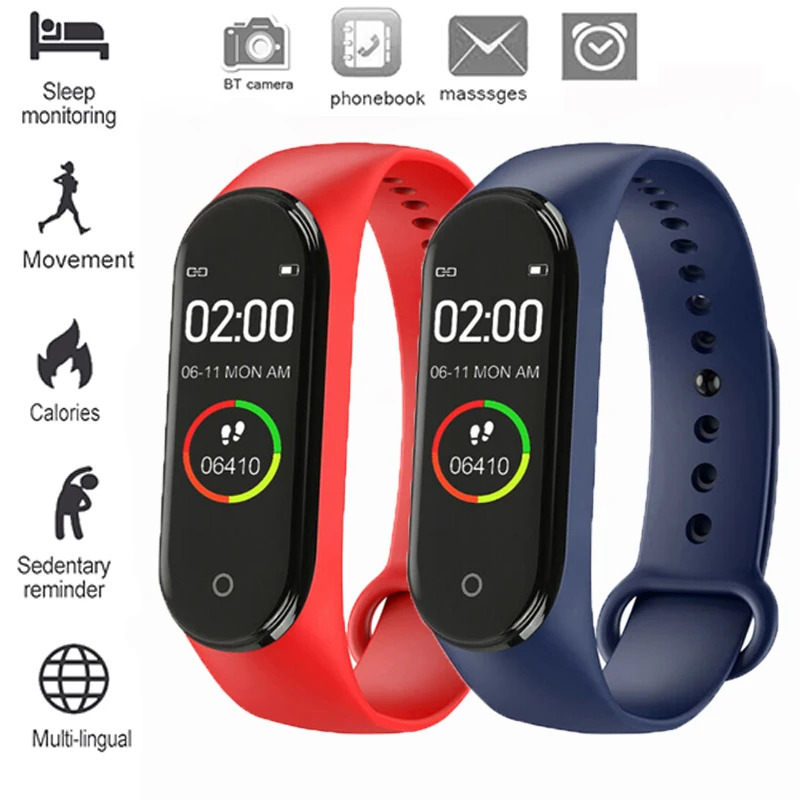 

New Color Screen Smart M4 Watch Portable Heart Rate Monitor For Men And Women Monitoring Activity Tracker Health Bracelet
