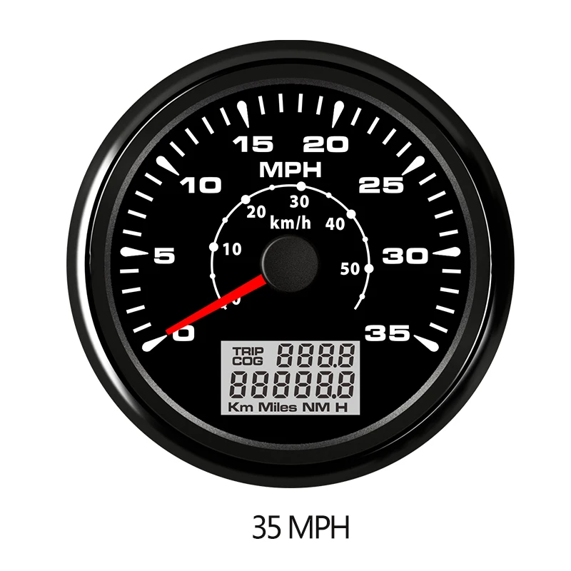 85 мм Спидометр Speedo GPS одометр лодка Скорость метр 0 35 миль/ч с датчиком для яхты