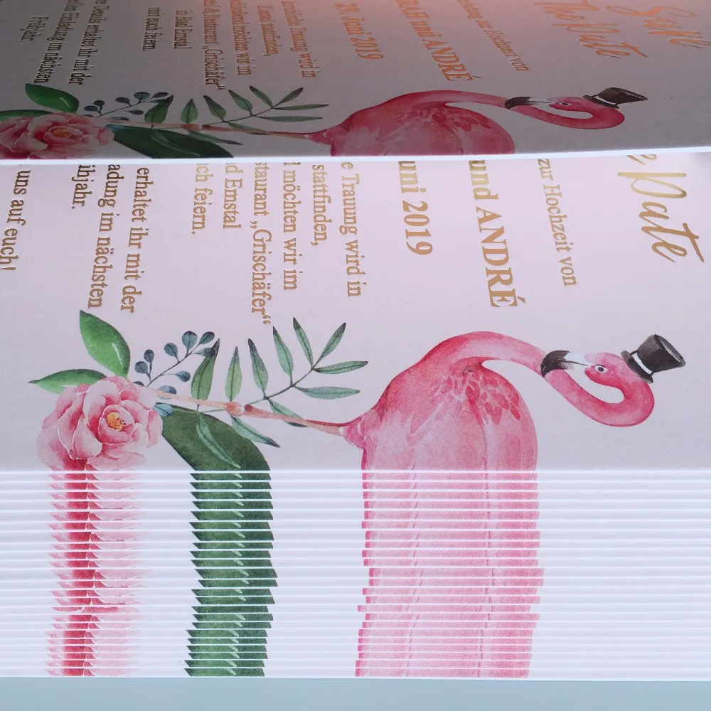 Gold Foil Printing Wedding Invitation