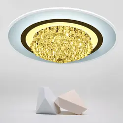 Современный светодиодный Кристалл потолочные лампы Ультра-тонкий гостиная круглый спальни светодиодный потолочный светильник ресторан