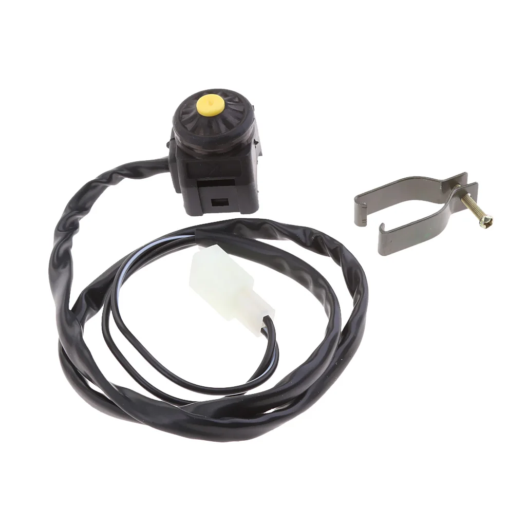 

ATV Motorcycle Dual Sport Dirt Bike Start Horn Kill Switch Yellow Button Universal Kill Start Horn On Off Switch