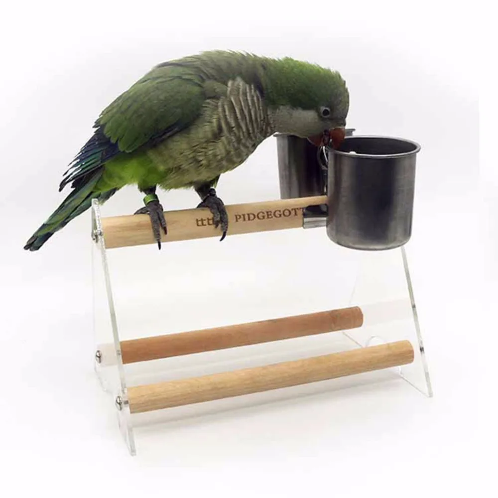 Birds Feeding Container Cup With Clamp Parrot Pigeon Drinking Cup Food
