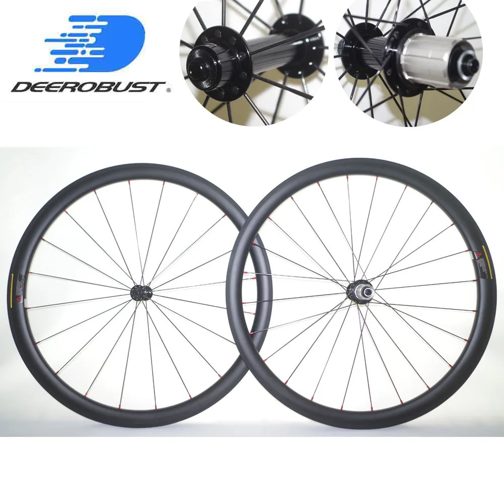 

1376g Super light 700c 38mm x 25mm U Shaped Tubeless Clincher Road Bicycle Carbon Wheels Bike Wheel set 20 24 Holes UD Matt