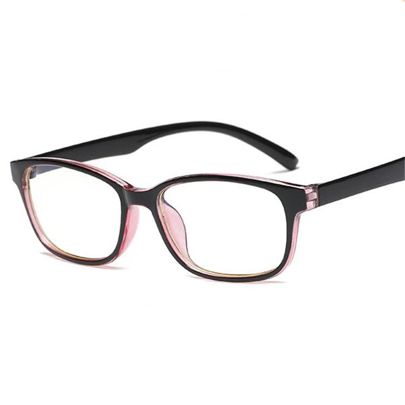 Литературные студенческие квадратные очки для близорукости с градусом для женщин и мужчин, близорукие очки, PC оправа 0-1-1,5-2-2,5-3,0-6,0 - Цвет оправы: Red Frame