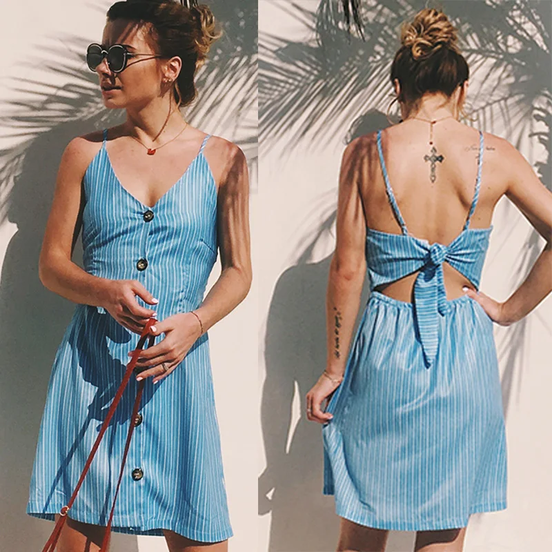 

SNOW PINNACLE summer dress Bohe V-neck spaghetti strap printed sleeveless A-line Sexy Slip mini dress Beach holidays wear S-XXL
