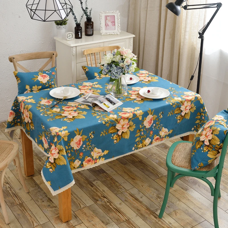 Buy American Style Floral Lace Edge Tablecloth