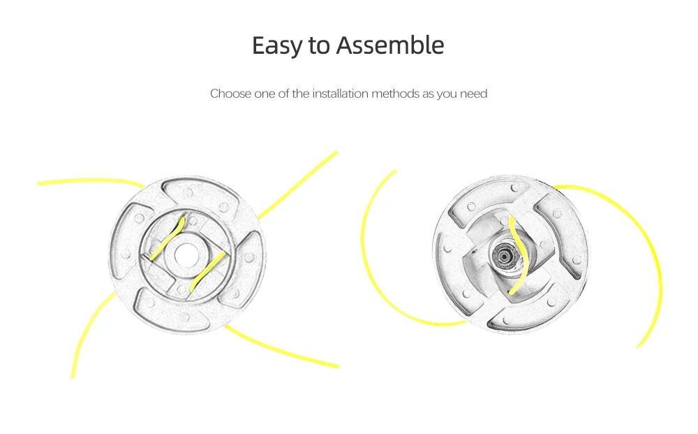 Универсальная триммерная головка из алюминиевого сплава, 4 линии косилки, газонокосилка, газонокосилка, аксессуары для садового