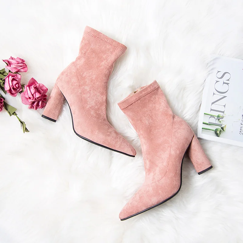 

2019 Special Offer Promotion Women Ankle Boots And Genuine Leather High Heels Dress Office Shoes Size 39