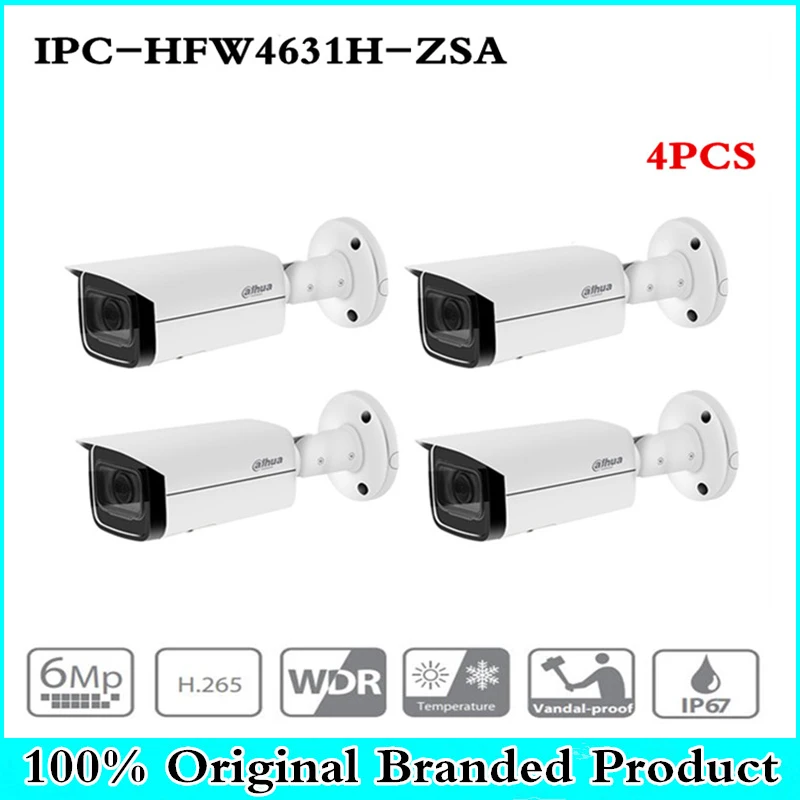 

Origina 6MP IP Camera IPC-HFW4631H-ZSA Upgrade from IPC-HFW4431R-Z 4Pcs/lot with Build in Microphone SD Card slot PoE Camera 6MP