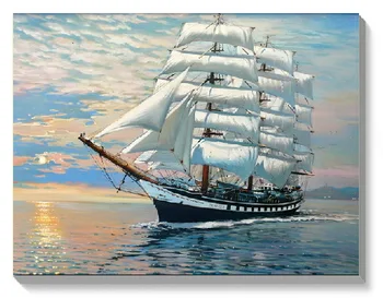 

Framed diy painting by numbers paint by number color by numbers picture oil painting for home decor 4050cm sailboat in the sea
