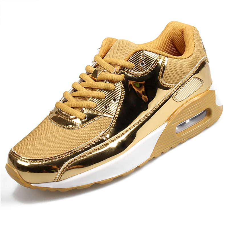 gold trainers mens