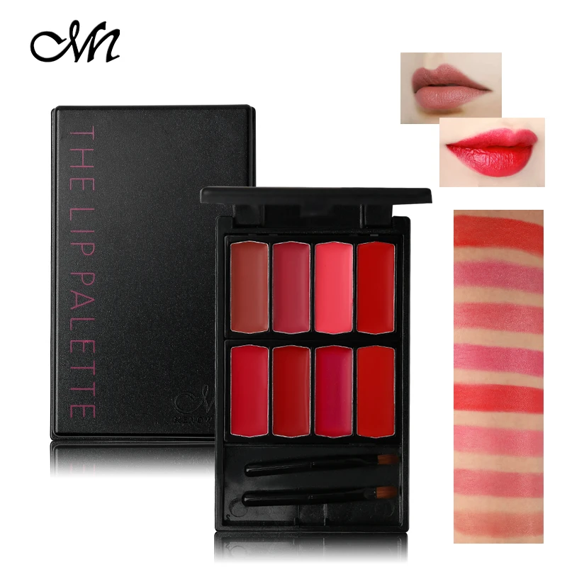 

1PC 8 Colors Menow Lip Gloss Palette Moisturizing Lipstick Set With Brush Nude Lip Tint Lipgloss Makeup Batom Cosmetic Maquiagem