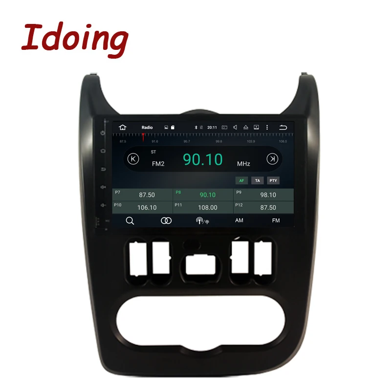 Cheap Idoing 9"4G+32G 8Core 2Din Car Android9.0 Audio Video Multimedia Player IPS Screen For Renault Duster2012 GPS+Glonass Fast Boot 1