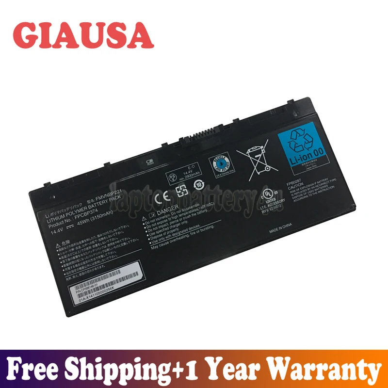 GIAUSA новая 14 4 V 45Wh 3150mAh FPCBP374 батарея для Fujitsu Stylistic Quattro Q702 FMVNBP221 FPB0287 серия |