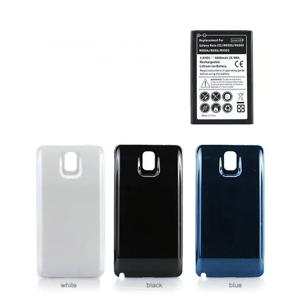 

1x 6800mAh EB-B800BE Extended Battery + Back Color Cover For Samsung Galaxy Note III 3 N9000 N900 N900A N9002 N9005 N9006 N9008