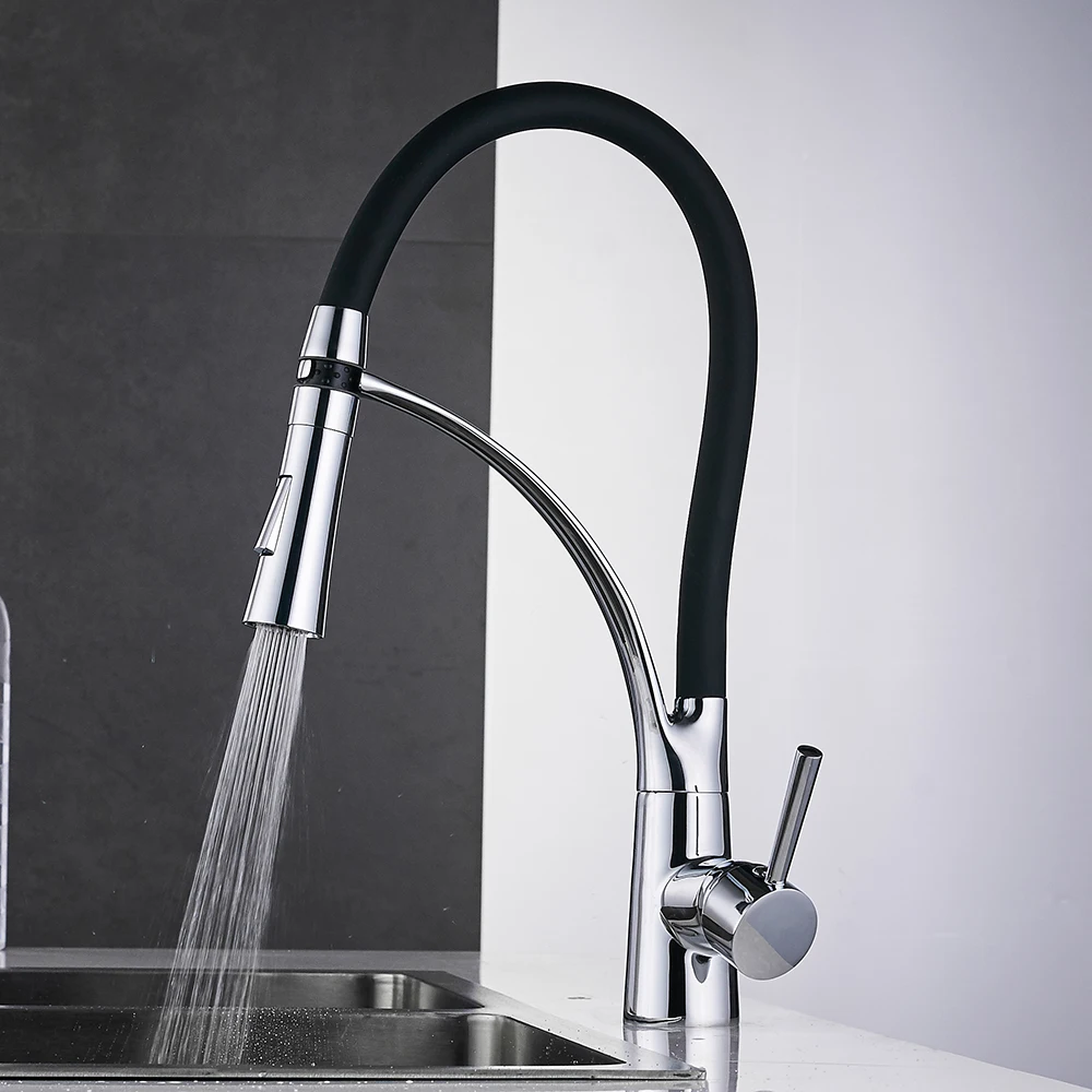  Kitchen Mixer LED Light Sink Faucet Brass Brushed Nickel Torneira Tap Kitchen Faucets Hot Cold Deck Mounted Bath Mixer Tap 7661