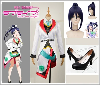 

LoveLive!SunShine! Aqours Palgantong Tickets Future Matsuura kanan Cosplay Costume Custom Asymmetric Jacket Girl Dress Wig Shoes