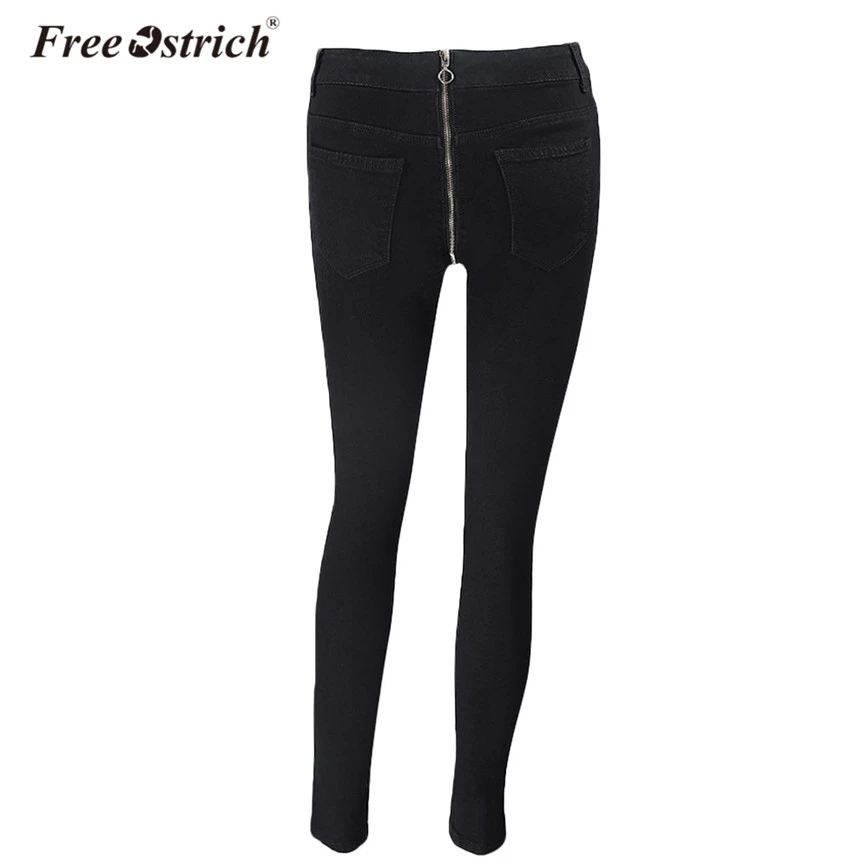 zipper back jeans womens