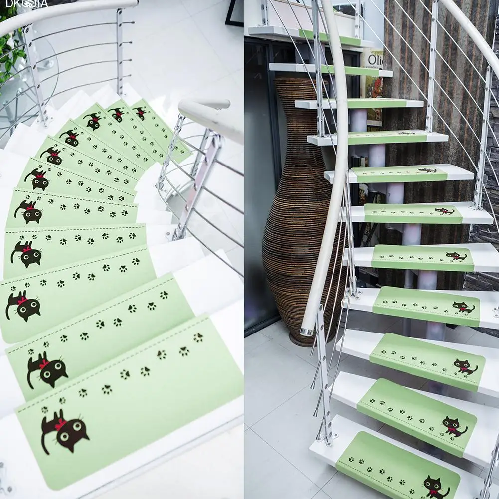 5 PCS New Home Non-slip Floor Staircase Carpets Cats Dandelion Print Claw Pattern Stair Treads Children Safety Protector Mats 5 PCS New Home Non-slip Floor Staircase Carpets Cats Dandelion Print Claw Pattern Stair Treads Children Safety Protector Mats