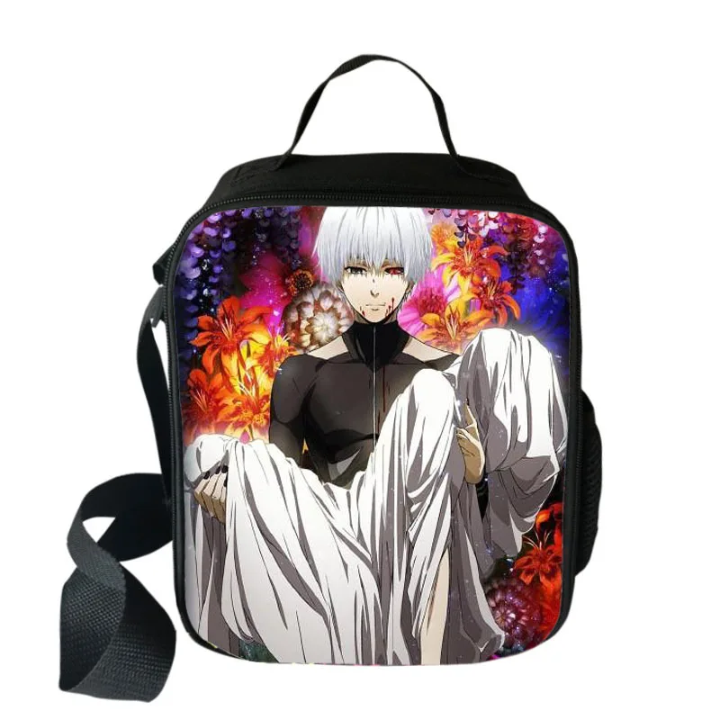 Anime de Tóquio Bolsa para Meninas Bolsas de Ombro para Estudantes Bolsas de Armazenamento Ghoul Térmica Duplas Lunch Meninos Crianças Piquenique Lanches