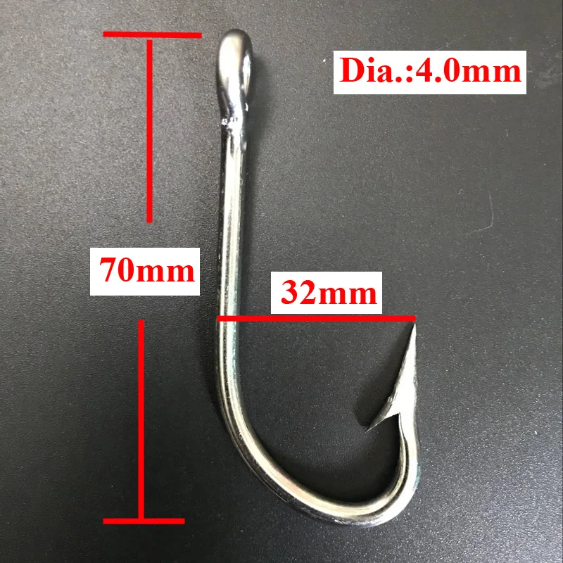 Posidon 4707 2# Длина: 70 мм 5 шт./упак. из нержавеющей стали офсетные Акула Рыба Крючки длинный хвостовик Европа приманка для тунца большая игра рыболовные крючки